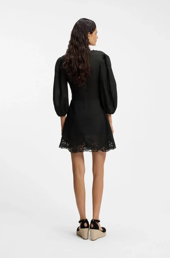 A-line dress with embroidered details A-line dress with embroidered details