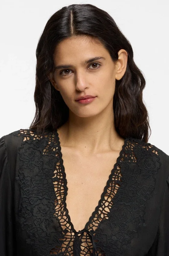A-line dress with embroidered details A-line dress with embroidered details