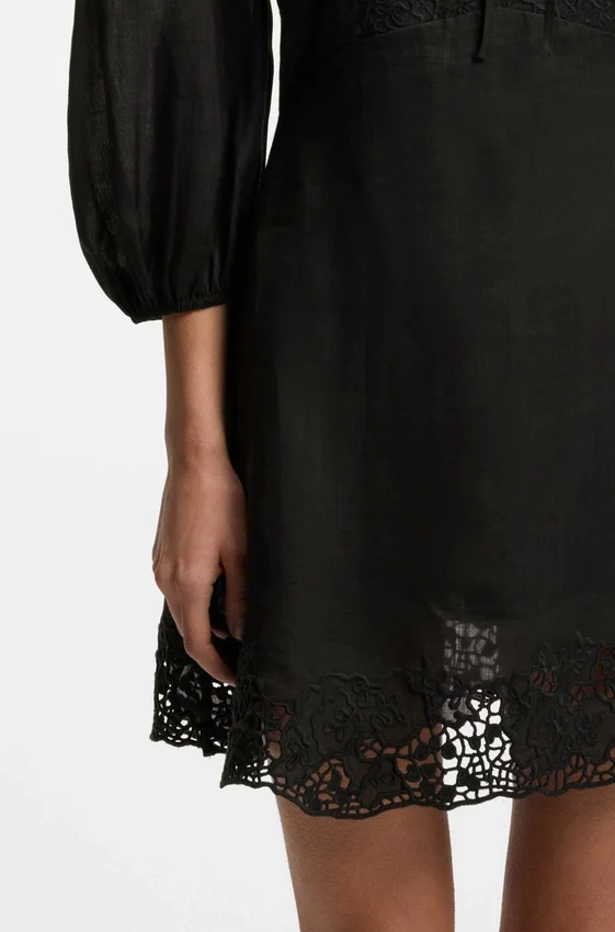 A-line dress with embroidered details A-line dress with embroidered details