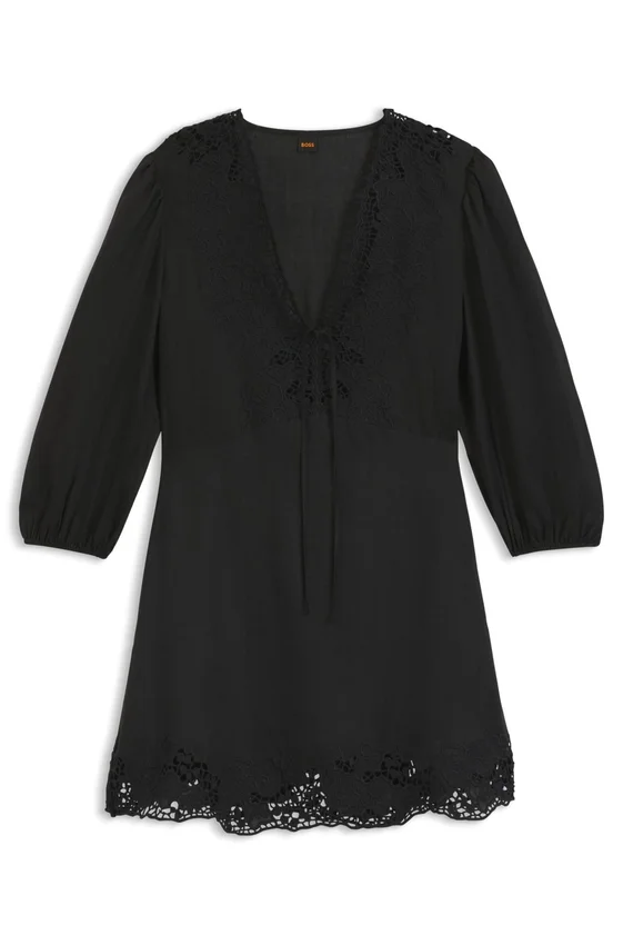 A-line dress with embroidered details A-line dress with embroidered details