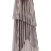A-line dress with two-tone plissé pleats