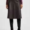 A-line skirt in nappa leather