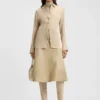 A-line skirt in nappa leather