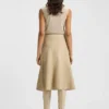 A-line skirt in nappa leather