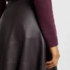 A-line skirt in nappa leather