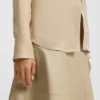 A-line skirt in nappa leather