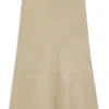 A-line skirt in nappa leather