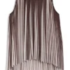 A-line top with two-tone plissé pleats