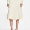 A-line wrap skirt in stretch cotton