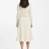 A-line wrap skirt in stretch cotton