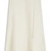 A-line wrap skirt in stretch cotton