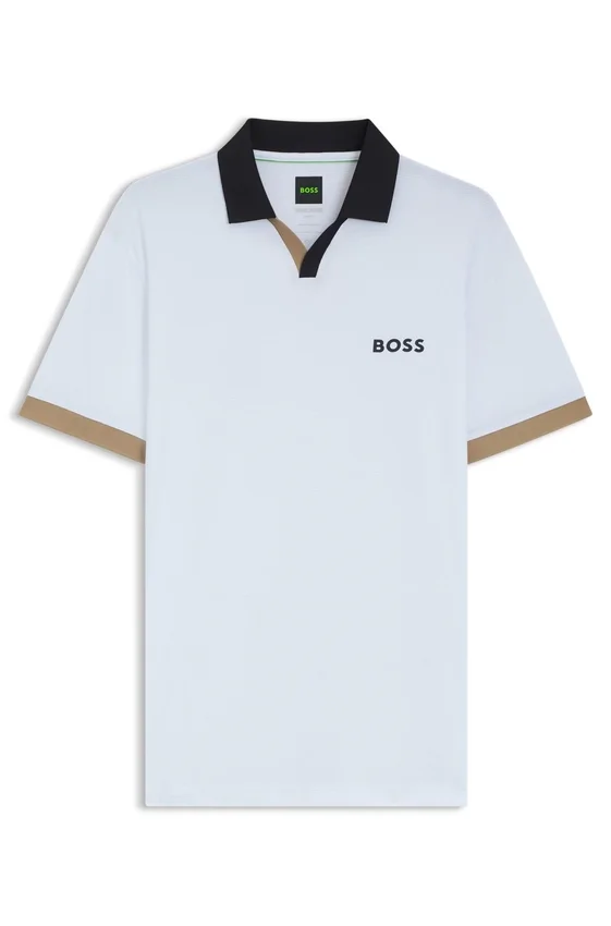 Active colour-blocked slim-fit polo shirt in ripstop fabric Active colour-blocked slim-fit polo shirt in ripstop fabric