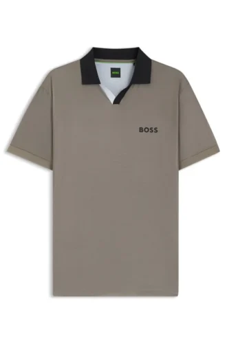 Active colour-blocked slim-fit polo shirt in ripstop fabric
