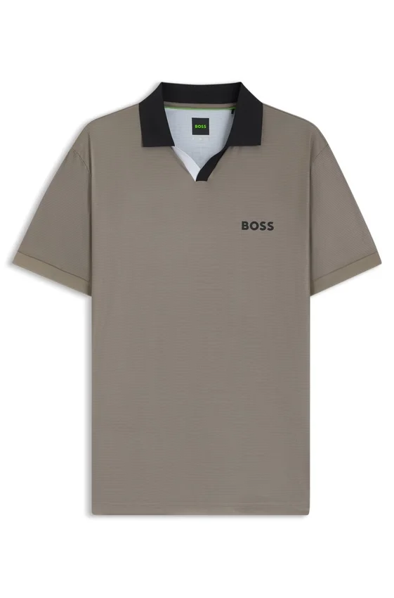 Active colour-blocked slim-fit polo shirt in ripstop fabric Active colour-blocked slim-fit polo shirt in ripstop fabric