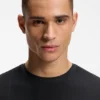 Active Jacquard-stripe slim-fit T-shirt with logo print