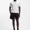 Active Jacquard-stripe slim-fit T-shirt with logo print