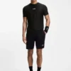 Active Jacquard-stripe slim-fit T-shirt with logo print