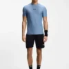 Active Jacquard-stripe slim-fit T-shirt with logo print