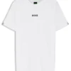 Active Jacquard-stripe slim-fit T-shirt with logo print