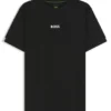 Active Jacquard-stripe slim-fit T-shirt with logo print