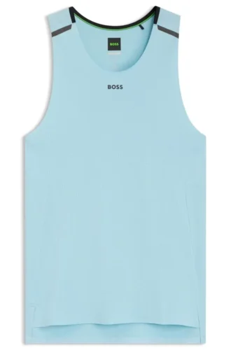 Active mesh-jersey tank top with decorative reflective details