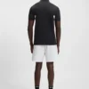 Active moisture-managing slim-fit polo shirt in stretch piqué