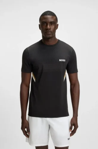 Active piqué slim-fit T-shirt with moisture management