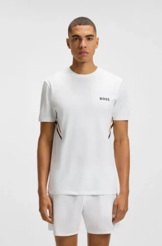Active piqué slim-fit T-shirt with moisture management