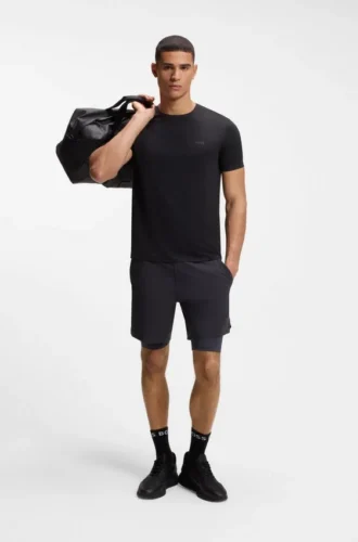 Active quick-dry shorts with layered design