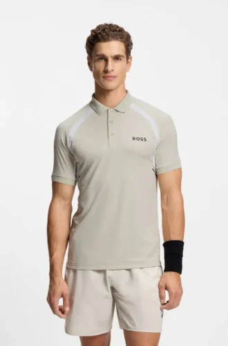 Active Quick-dry slim-fit polo shirt with four-way stretch