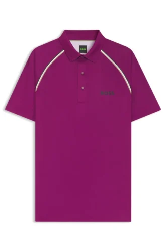 Active signature-stripe polo shirt with odour control