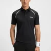 Active signature-stripe polo shirt with odour control Active signature-stripe polo shirt with odour control