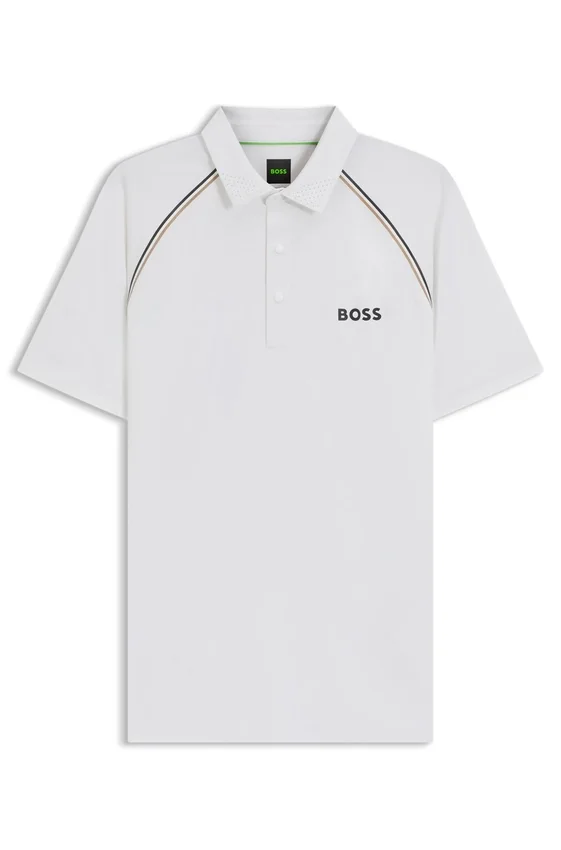 Active signature-stripe polo shirt with odour control Active signature-stripe polo shirt with odour control
