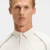 Active signature-stripe polo shirt with odour control