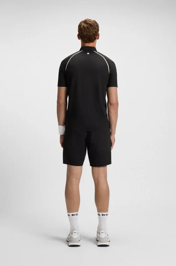 Active signature-stripe polo shirt with odour control Active signature-stripe polo shirt with odour control