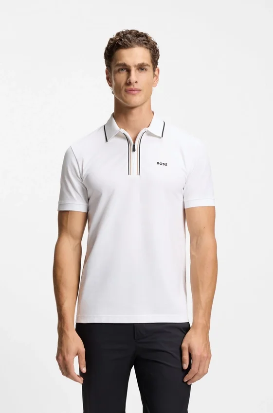 Active Slim-fit polo shirt in moisture-wicking stretch cotton Active Slim-fit polo shirt in moisture-wicking stretch cotton