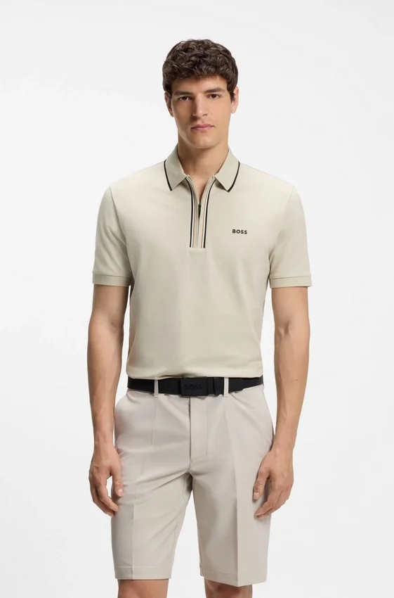 Active Slim-fit polo shirt in moisture-wicking stretch cotton Active Slim-fit polo shirt in moisture-wicking stretch cotton