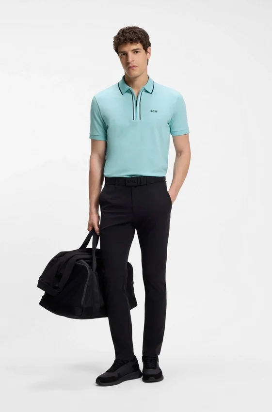 Active Slim-fit polo shirt in moisture-wicking stretch cotton Active Slim-fit polo shirt in moisture-wicking stretch cotton
