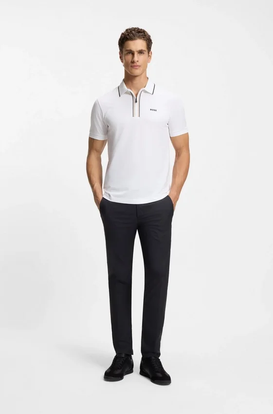 Active Slim-fit polo shirt in moisture-wicking stretch cotton Active Slim-fit polo shirt in moisture-wicking stretch cotton