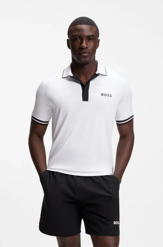 Active slim-fit polo shirt with moisture management Active slim-fit polo shirt with moisture management