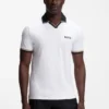 Active slim-fit polo shirt with signature-stripe details Active slim-fit polo shirt with signature-stripe details