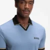 Active slim-fit polo shirt with signature-stripe details Active slim-fit polo shirt with signature-stripe details