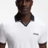 Active slim-fit polo shirt with signature-stripe details Active slim-fit polo shirt with signature-stripe details