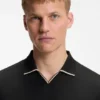 Active slim-fit polo shirt with signature-stripe details