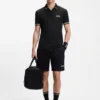 Active slim-fit polo shirt with signature-stripe details