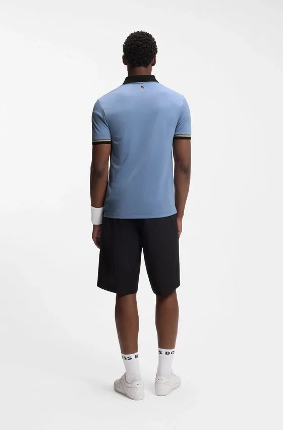 Active slim-fit polo shirt with signature-stripe details Active slim-fit polo shirt with signature-stripe details