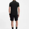 Active slim-fit polo shirt with signature-stripe details