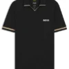Active slim-fit polo shirt with signature-stripe details