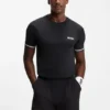 Active slim-fit T-shirt with tennis-ball embossing Active slim-fit T-shirt with tennis-ball embossing