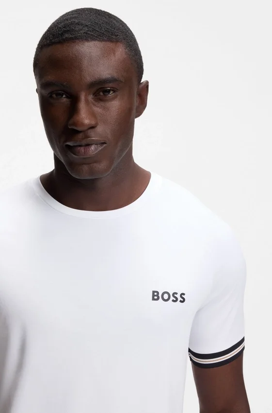 Active slim-fit T-shirt with tennis-ball embossing Active slim-fit T-shirt with tennis-ball embossing